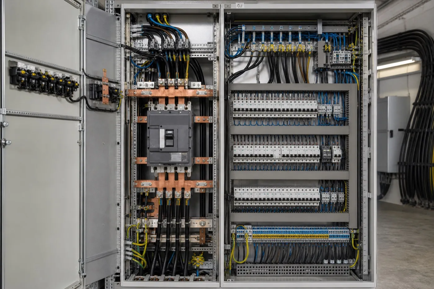 Sigortalı ve koruma röleli elektrik dağıtım panosu